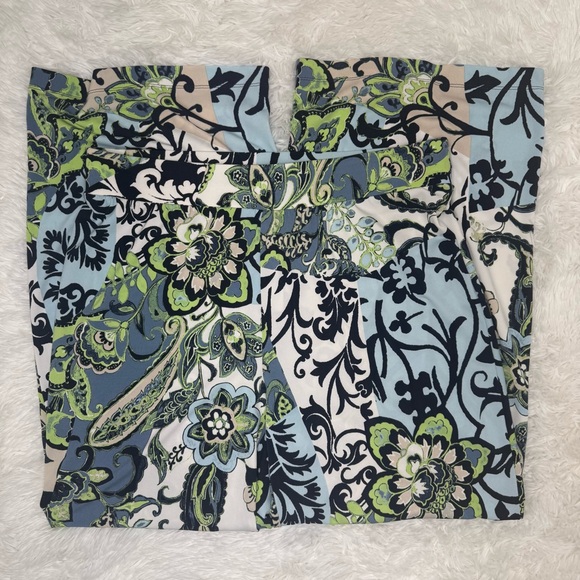 Chico's 1 pull on wide leg stretchy pants boho floral paisley - Picture 4 of 11